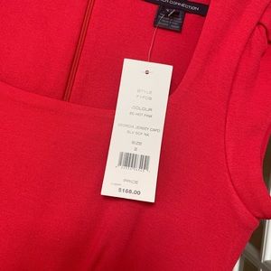 Pink jersey cap sleeve dress French connection